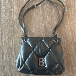 Balenciaga Touch Puffy Bag - Black Leather